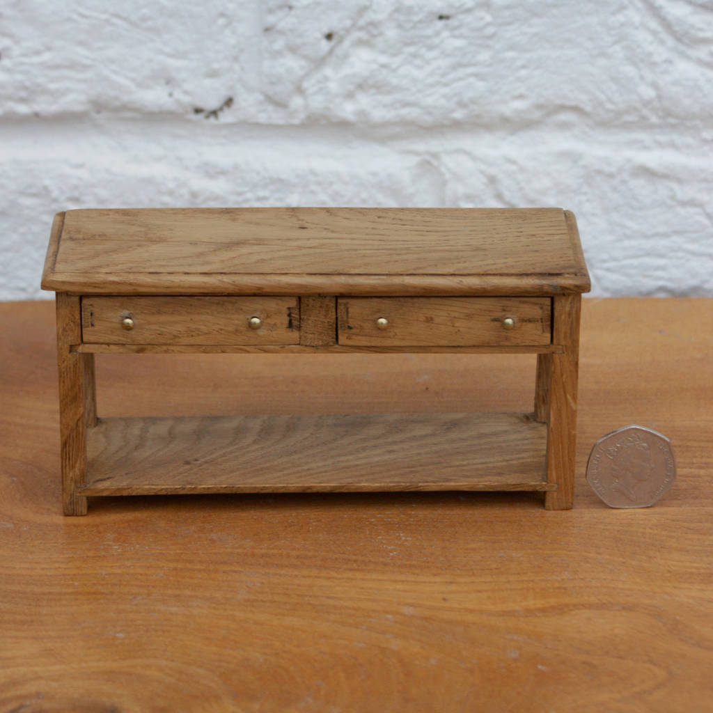 Image of Jacobean Style Dolls House Miniature Oak Sideboard