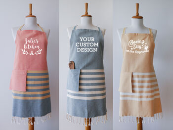 Personalised Cotton Apron And Tea Towel, Christmas Gift For Her, 8 of 12