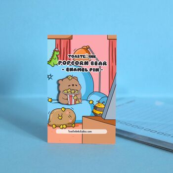 Popcorn Bear Pin | Cute Pin Badge, 7 of 7