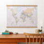 Canvas Classic Map Of The World, thumbnail 1 of 7
