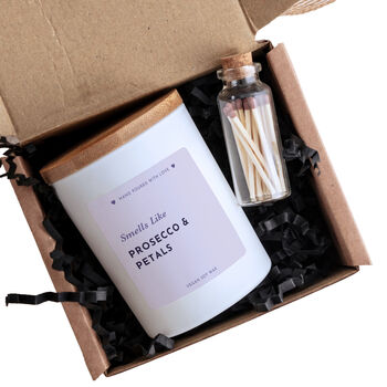 Prosecco And Petals Soy Wax Candle Gift, 3 of 6