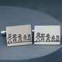 Personalised Sterling Silver Cufflinks. Family Portrait Gift For Dad, thumbnail 11 of 12