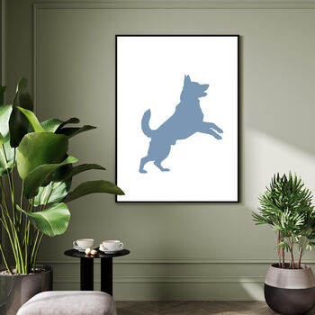 Custom Dog Silhouette Pet Portrait Gift, 5 of 9