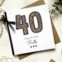 Personalised Leopard Print 40th Birthday Card, thumbnail 3 of 3