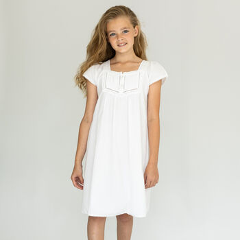 Mini Nicole Short Sleeve Cotton Dress, 4 of 7
