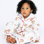 Girl's Personalised Christmas Santa Print Pyjamas, thumbnail 9 of 12