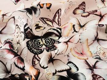 Pure Silk Designer Scarf Luxury Butterflies Pink 90cm, 3 of 5