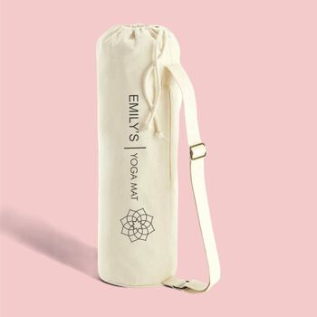 Personalised Organic Cotton Yoga Mat Bag, 2 of 5