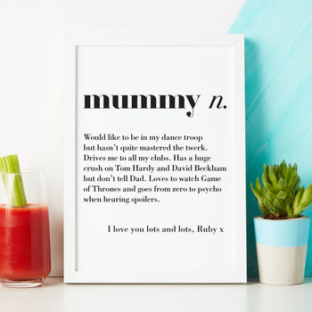Personalised Mum / Mummy Dictionary Print, 2 of 5