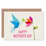 Mothers Day Origami Flower Hummingbird Card, thumbnail 1 of 4