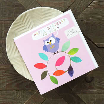 Owl Birthday Greetings Card, 3 of 4