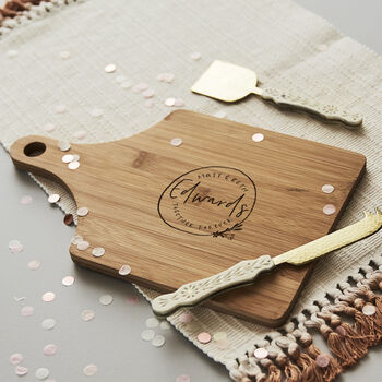 Personalised Wooden Wedding Chopping/Cheese Board, 4 of 6