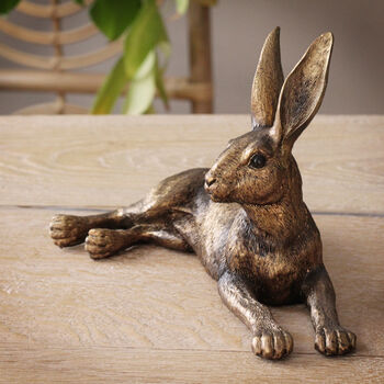 Sitting Golden Hare Ornament, 4 of 4