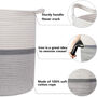 Grey Baby Laundry Basket Cotton Rope Storage Hamper, thumbnail 4 of 4