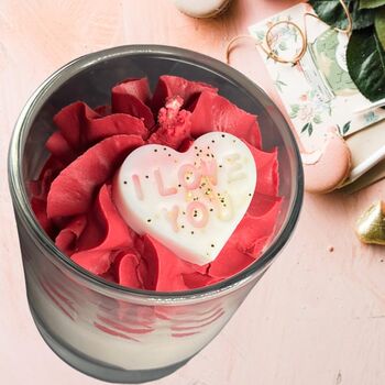 Luxury Whipped Wax Valentine's Day Candle Dark Opium, 4 of 7