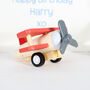 Wooden Planes And Rocket Toys In Personalised Bag, thumbnail 3 of 5