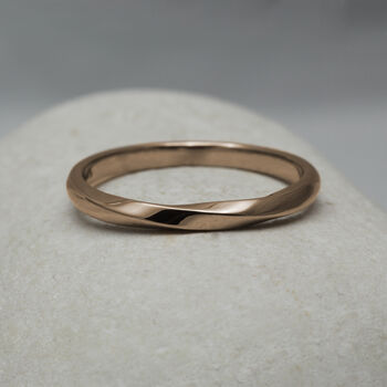 18ct Rose Gold Twist Wedding Ring, 4 of 4