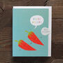 Mini Chillies Greetings Card, thumbnail 1 of 4