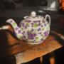 Two Cup Teapot In Ditsy Violet Chintz Design, thumbnail 1 of 8
