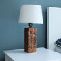 Personalised Wooden Engraved Lamp Stand, thumbnail 1 of 12