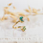 Gold Plated Turquoise Double Twist Ring, thumbnail 7 of 10