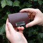 Personalised Brown Leatherette Business Card Holder, thumbnail 1 of 4