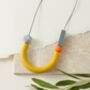 Mustard, Grey And Orange Silicone Necklace, thumbnail 4 of 6