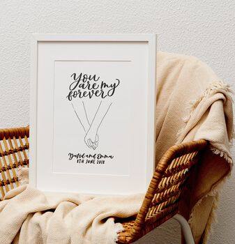 Personalised You Are My Forever Couple Print, 9 of 9