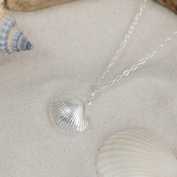Solid Silver Shell Pendant, 2 of 4