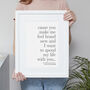 Personalised Minimalist Quote Print, thumbnail 3 of 4