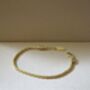 Rope 3mm Chain Bracelet 18 K Gold Plated Adjustable Gift, thumbnail 1 of 2