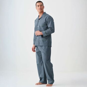 Men's 'Geometric Moorland' Crisp Cotton Pyjama Set, 2 of 5