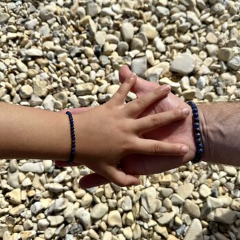 Lapis Lazuli 'Daddy And Me' Bracelet Set, 2 of 4