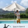 3m Garden Parasol Umbrella Upf 50+ Sun Shade 30° Tilt, thumbnail 4 of 12