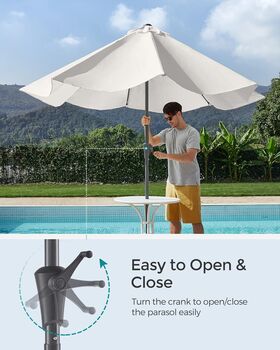 3m Garden Parasol Umbrella Upf 50+ Sun Shade 30° Tilt, 4 of 12