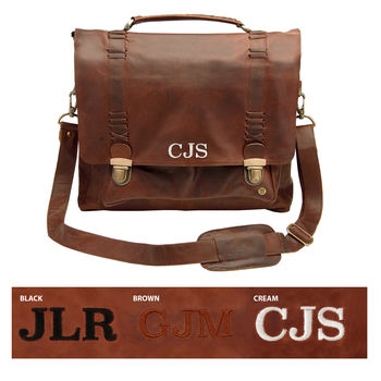 Personalised Leather Classic Satchel, 8 of 12