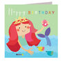 Mermaid Birthday Greetings Card, thumbnail 3 of 5
