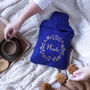 Personalised Winter Wreath Hot Water Bottle, thumbnail 1 of 3