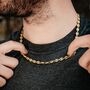 Mens 7mm Stainless Steel Mariner Link Chain Necklace, thumbnail 9 of 11