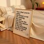 Personalised Custom Lyric Print, thumbnail 6 of 11