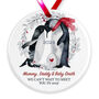 Personalised Bump's First Christmas Ceramic Penguin Bauble, thumbnail 2 of 2