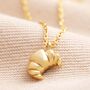 Croissant Pendant Necklace In Gold, thumbnail 2 of 3