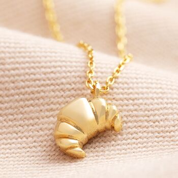 Croissant Pendant Necklace In Gold, 2 of 3