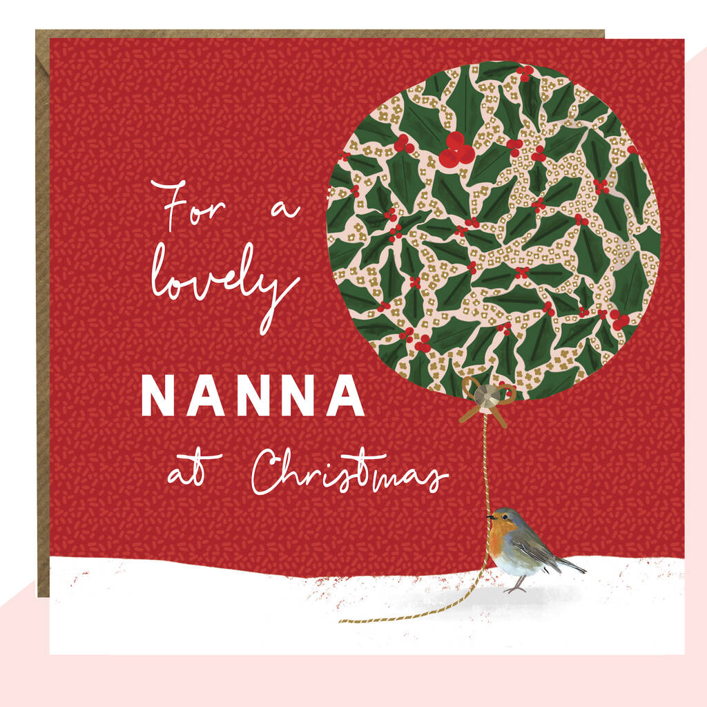 'Lovely Nanna' Christmas Card