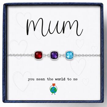 Personalised Create Your Own Square Birthstones Bracelet, 6 of 8