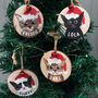 Christmas Cat Personalised Decoration, thumbnail 1 of 5