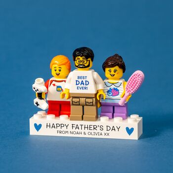 Father's Day Lego® Brick Minifig Dad Gift: Personalised Custom Figures For Dads, 2 of 12