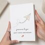 Personalised 1st Paper Anniversary Card Husband Wife, thumbnail 1 of 3