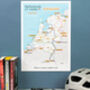 Personalised Scratch Off Netherlands Cycle Routes Print, thumbnail 4 of 6