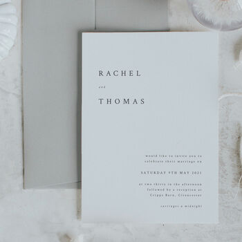 Rachel Simple Wedding Invitation, 3 of 10